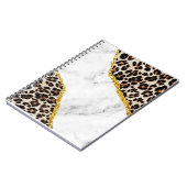 Luxe leopard Interior Marble Stone Glitter Beach Notitieboek (Linkerzijde)