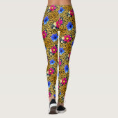 Luxe Leopard met bloemen Print Leggings (Achterkant)