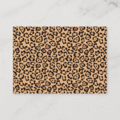Luxe leopard Print & Damask Makeup Artist Visitekaartje (Achterkant)