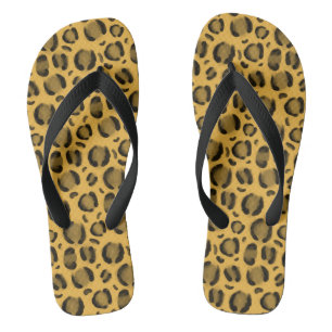 Luxe leopard-printer teenslippers