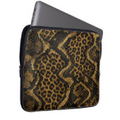 Luxe Leopard-Python Fusion Print Laptop Sleeve (Voorkant Rechts)