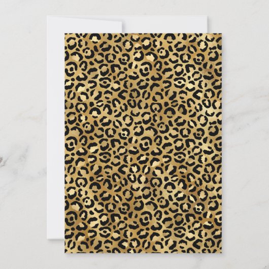 LUXE LEOPARD TOUTES LES INVITATIONS D'OR NOIR (Dos)