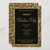 LUXE LEOPARD TOUTES LES INVITATIONS D'OR NOIR (Devant / Derrière)