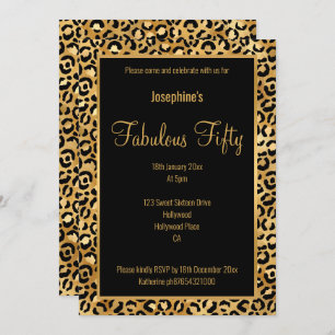 LUXE LEOPARD TOUTES LES INVITATIONS D'OR NOIR