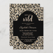 Luxe Let's Get Wild Glitter Leopard Print Kaart (Voorkant / Achterkant)