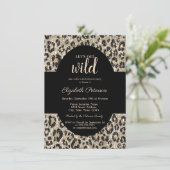 Luxe Let's Get Wild Glitter Leopard Print Kaart (Staand voorkant)