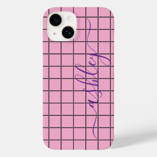 Luxe Licht Roze Hoesje met Aangepaste Naam.