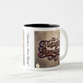 "Luxe  liefde" Tweekleurige Koffiemok (Voorkant rechts)