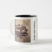 "Luxe  liefde" Tweekleurige Koffiemok (Voorkant links)