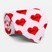 Luxe Liefdesbrief Rode Hart Valentijnsdag Stropdas (Opgerold)