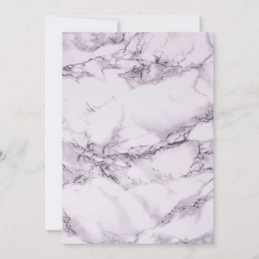 LUXE LILAC MARBLE OR FAIRE-PART DE MARIAGE (Dos)