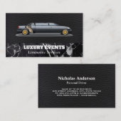 Luxe limousine | Stuurprogramma | leer Visitekaartje (Voorkant / Achterkant)