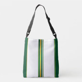 Luxe linnen trendy groen goud textuur Collectie Crossbody Tas (Achterkant)