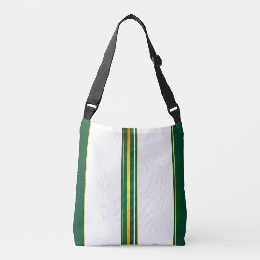 Luxe linnen trendy groen goud textuur Collectie Crossbody Tas (Voorkant)