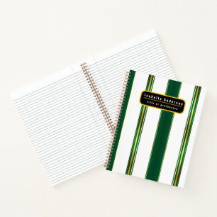 Luxe linnen trendy groen goud textuur Collectie Notitieboek