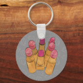 Luxe Lipstick Kiss Sleutelhanger (Voorkant)