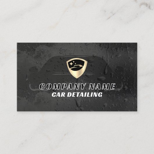 Luxe logo auto detailing Visitekaartje (Voorkant)