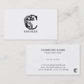 Luxe logo C in zwart-wit Visitekaartje (Voorkant / Achterkant)