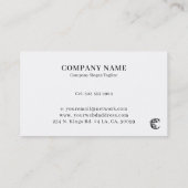 Luxe logo C in zwart-wit Visitekaartje (Achterkant)