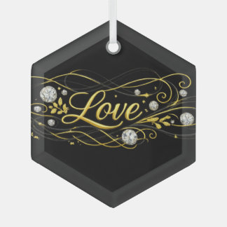 Luxe Love Goud Schrift Ornament