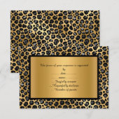LUXE LUIPAARD PATROON RSVP AANKONDIGINGSKAART (Voorkant / Achterkant)
