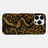 Luxe Luipaard-Python Fusieprint iPhone Hoesje (Achterkant horizontaal)