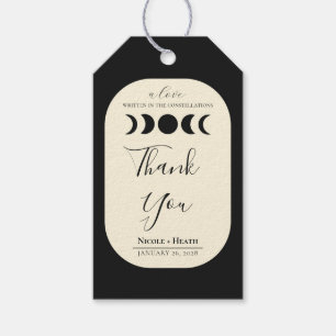 Luxe Maanfase Zwart & Crème Trouw  Cadeaulabel