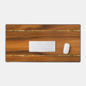 Luxe Mahogany Bois Texture 2 Or Accent (Clavier et souris)