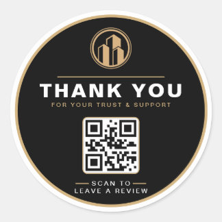 Luxe makelaar bedank sticker