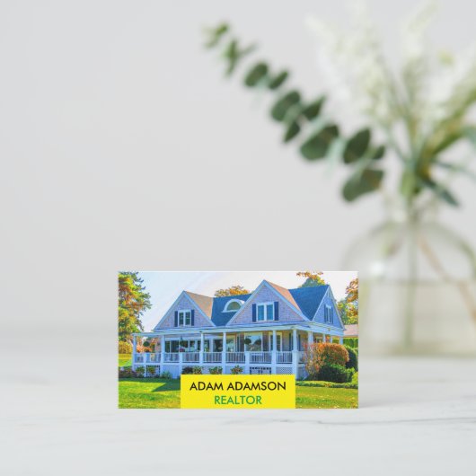 Luxe makelaar (Creëer QR) makelaar Visitekaartje (Staand voorkant)