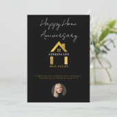 Luxe makelaar Happy Home Jubileum Kaart (Staand voorkant)