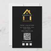 Luxe makelaar Happy Home Jubileum Kaart (Achterkant)