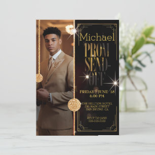 Luxe Male Prom Send Off Impression Afstuderen Kaart