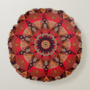 Luxe mandala naadloos, sterrenbloem. rond kussen