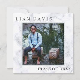 Luxe Marble Christelijk Afstuderen Uitnodiging