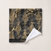 LUXE  MARBLE CUSTOEL TOWEL SET BAD HANDDOEK (Wasdoekje)