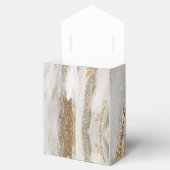 Luxe Marble Gold Strokes wit en grijs Bedankdoosjes (Geopend)