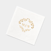 Luxe Mariage feuille de feuille d'or Monogram Cres (Gauche)