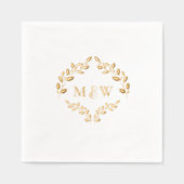 Luxe Mariage feuille de feuille d'or Monogram Cres (Recto)