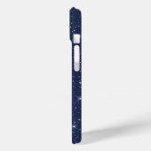Luxe marine blauw sparkle goud glitter patroon Case-Mate iPhone case (Achterkant / Links)