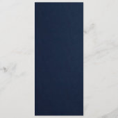 LUXE MARINE OR BLANC ÉLÉGANT MENU FLORAL ROSE (Dos)