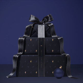 Luxe marineblauwe inpakpapier