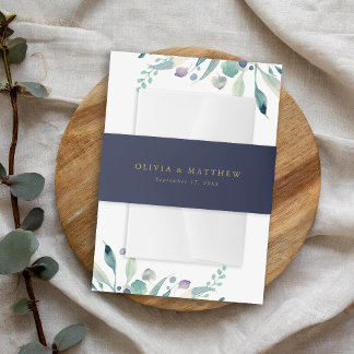 Luxe marinemacht minimalistische uitnodiging voor uitnodigingen wikkel