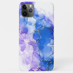 Luxe marmer blauw zilveren glitter iPhone 11 pro max hoesje