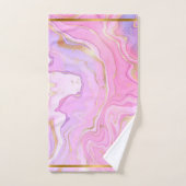 Luxe marmer Glitter Pink Paars Gold Bad Handdoek (Handdoek)