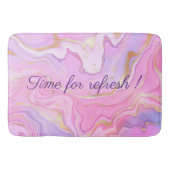 Luxe marmer Glitter Pink Paars Gold Bath Mat (Voorkant)