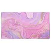 Luxe marmer Glitter Pink Paars Gold Kussensloop (Voorkant-Rechts)