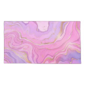 Luxe marmer Glitter Pink Paars Gold Kussensloop (Achterkant-Links)