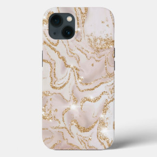 Luxe Marmer Glitters iPhone 13 Hoesje