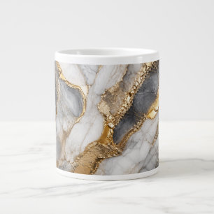 Luxe Marmer & Goud Geode Moderne Kunst Mok